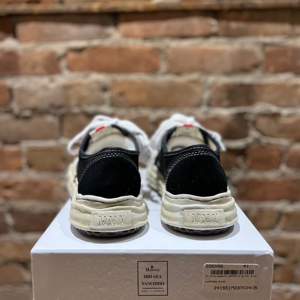 Maison Mihara Yasuhiro BAKER Low “Original Sole” Sneaker – Black Canvas  Size 41 - Picture 6 of 8
